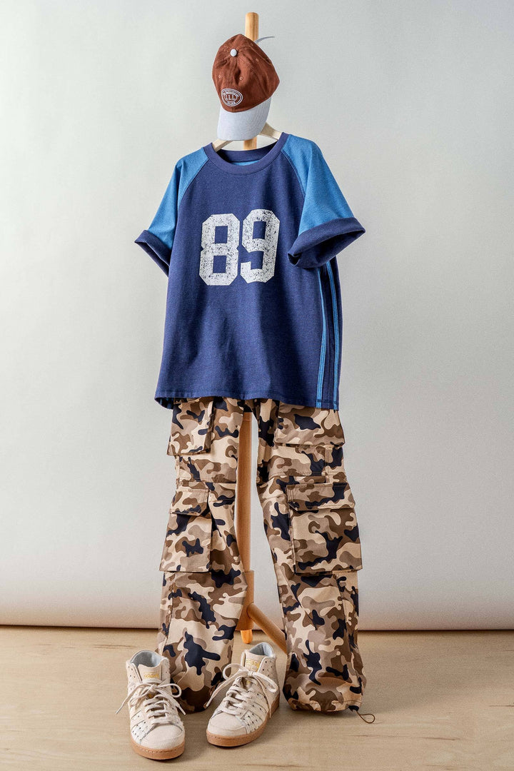 vintage varsity graphic tee - navy blue (additional view)