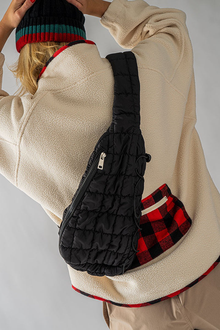 QUILTED SLING BAG in Black - Women's Wholesale Crossbody Bags | Trend Notes