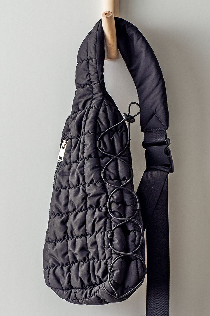 QUILTED SLING BAG in Black - Women's Wholesale Crossbody Bags | Trend Notes
