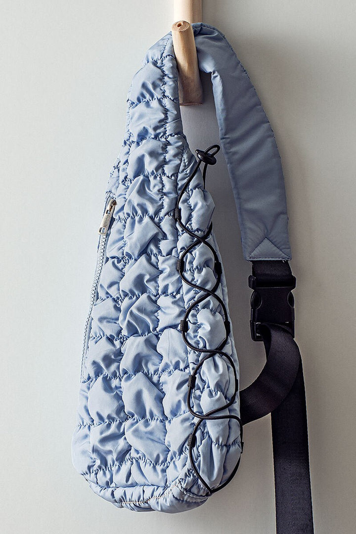 QUILTED SLING BAG in Blue - Women's Wholesale Crossbody Bags | Trend Notes