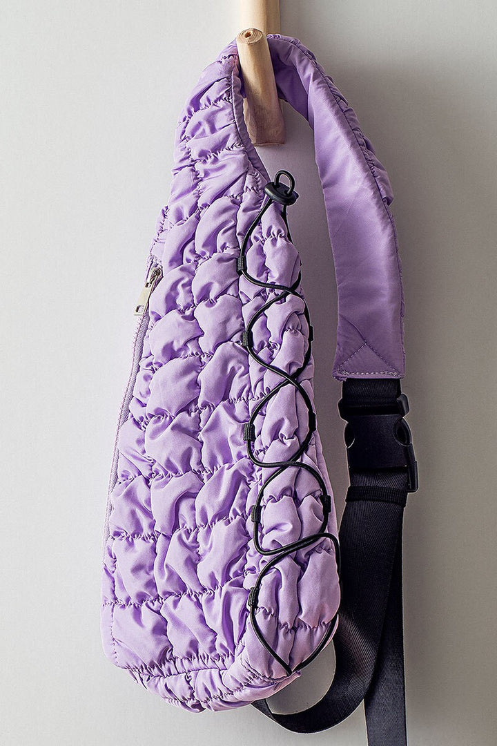 QUILTED SLING BAG in Lavender - Women's Wholesale Crossbody Bags | Trend Notes