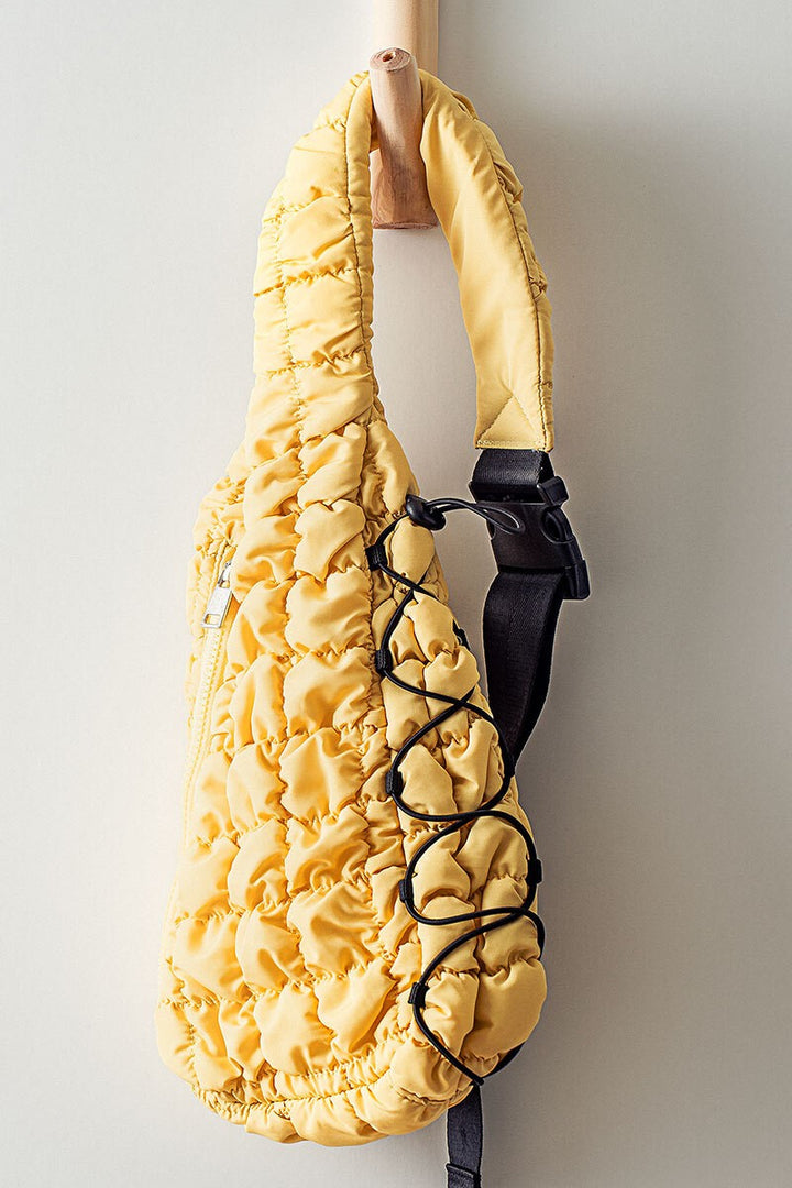 QUILTED SLING BAG in Yellow - Women's Wholesale Crossbody Bags | Trend Notes