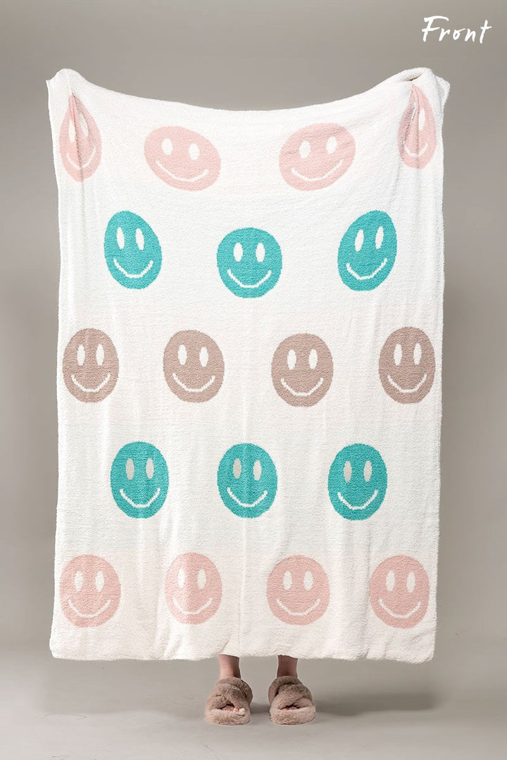 All Smiles Blanket in Pink - Women's Wholesale Duvets & Blankets | Trend Notes