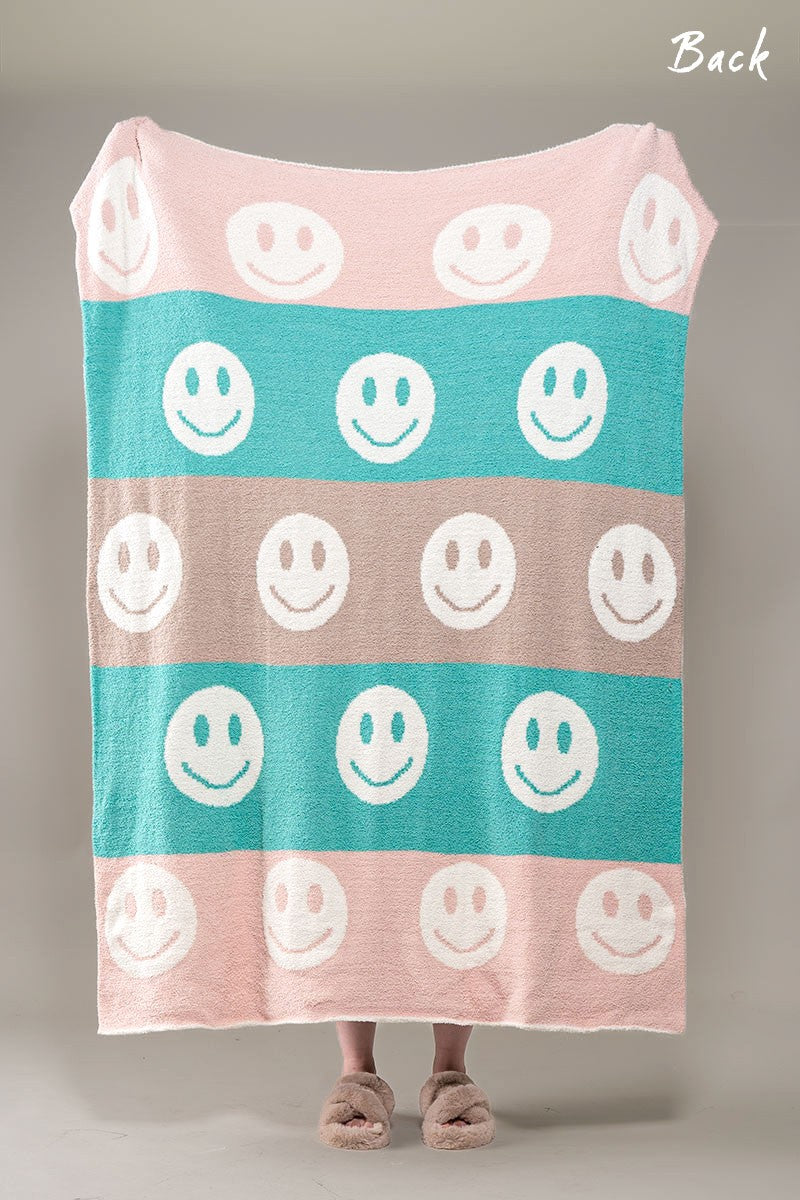 All Smiles Blanket in Pink - Women's Wholesale Duvets & Blankets | Trend Notes