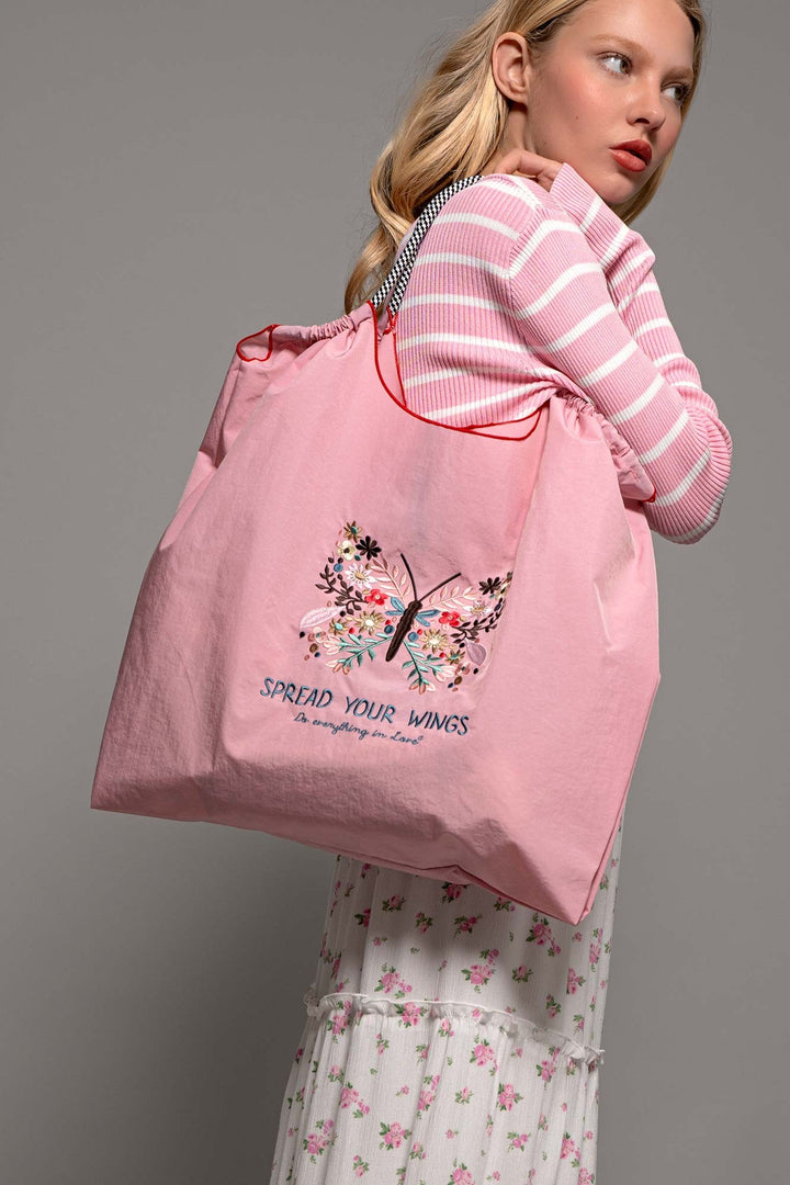 Butterfly Dreams Tote in Pink - Women's Wholesale Shoulder Bags | Trend Notes