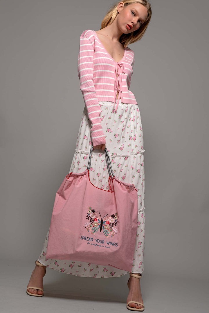 Butterfly Dreams Tote in Pink - Women's Wholesale Shoulder Bags | Trend Notes