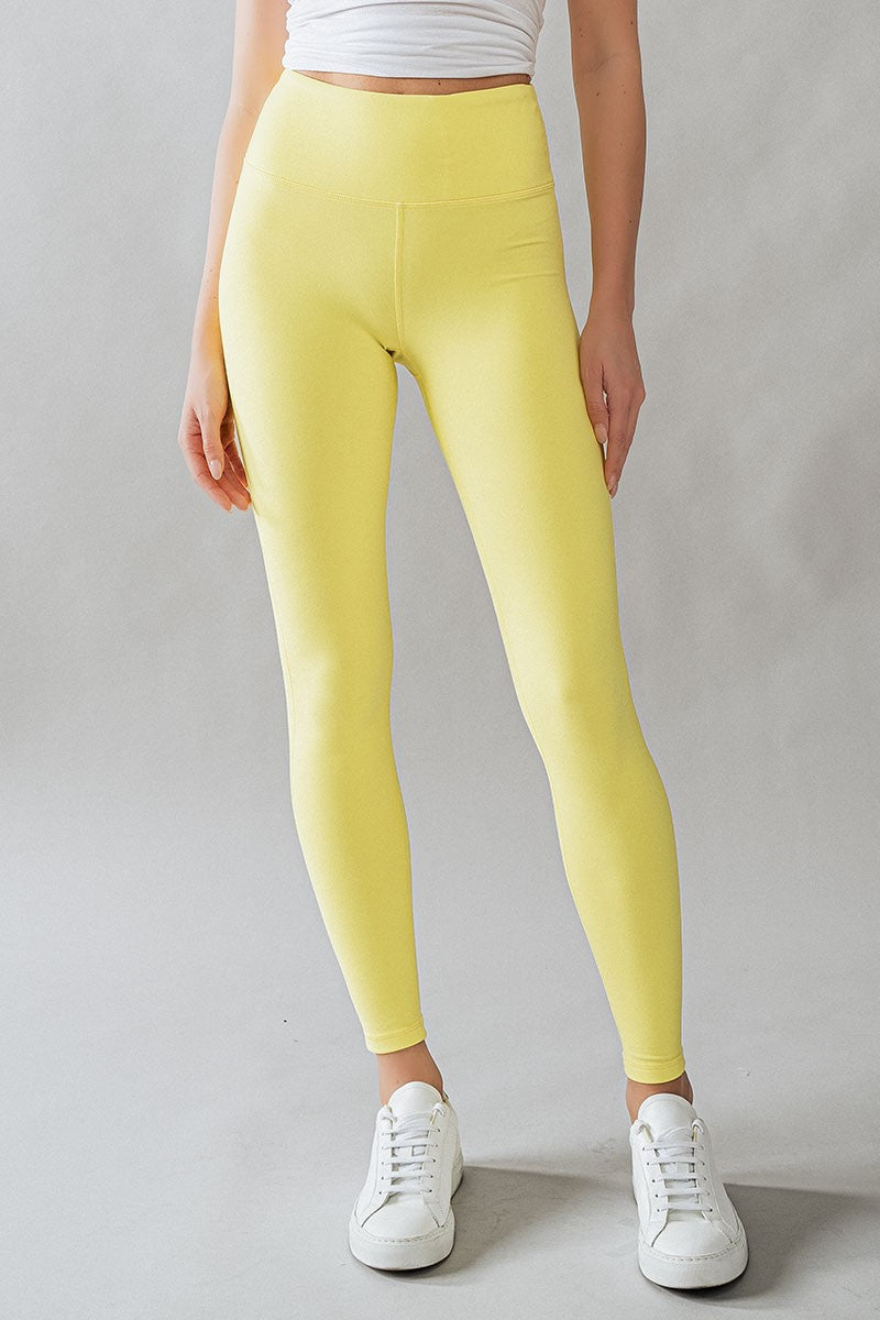 High Waist Stretch Leggings for Everyday Comfort in Yellow - Women's Wholesale Leggings | Trend Notes