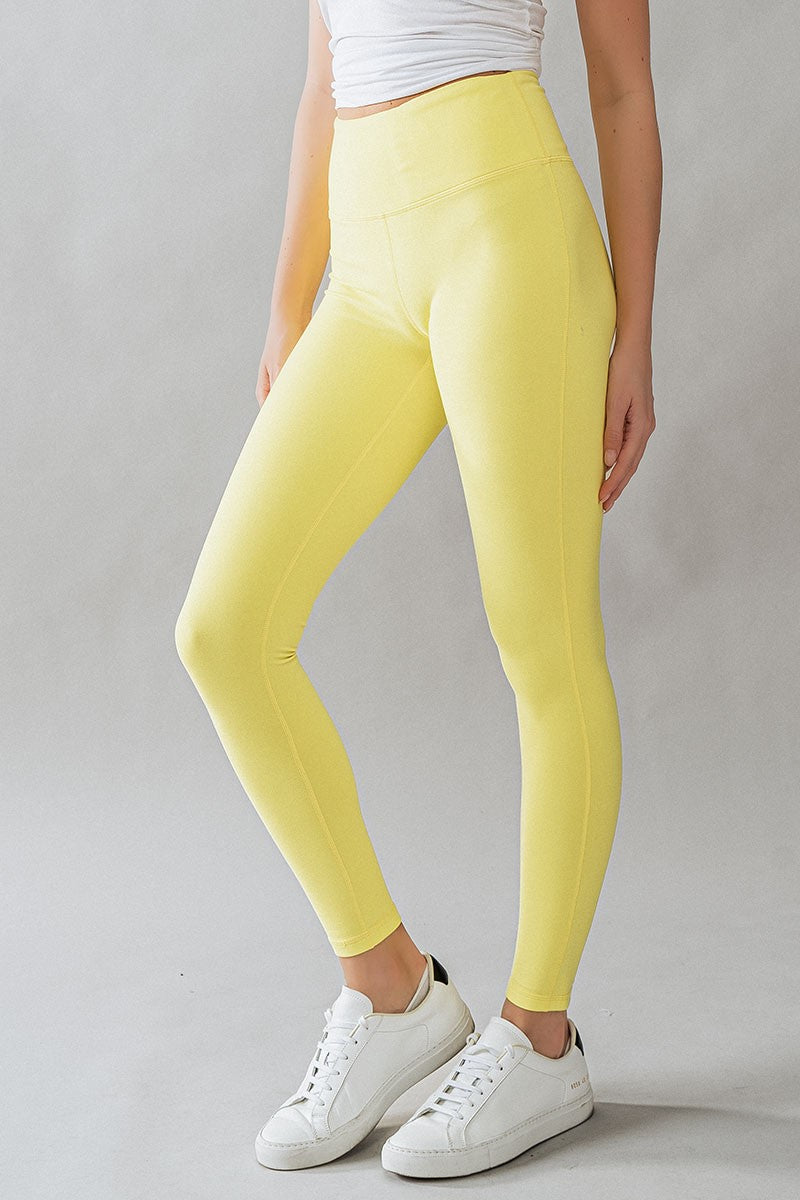 High Waist Stretch Leggings for Everyday Comfort in Yellow - Women's Wholesale Leggings | Trend Notes