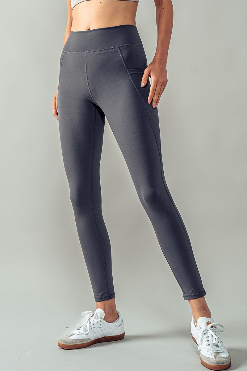 HIGH WAIST LEGGINGS in Slate - Women's Wholesale Leggings | Trend Notes