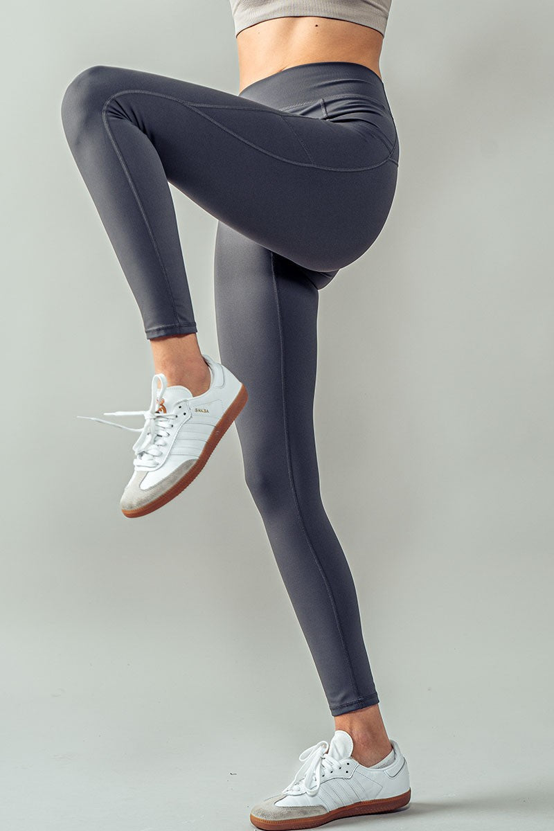 HIGH WAIST LEGGINGS in Slate - Women's Wholesale Leggings | Trend Notes