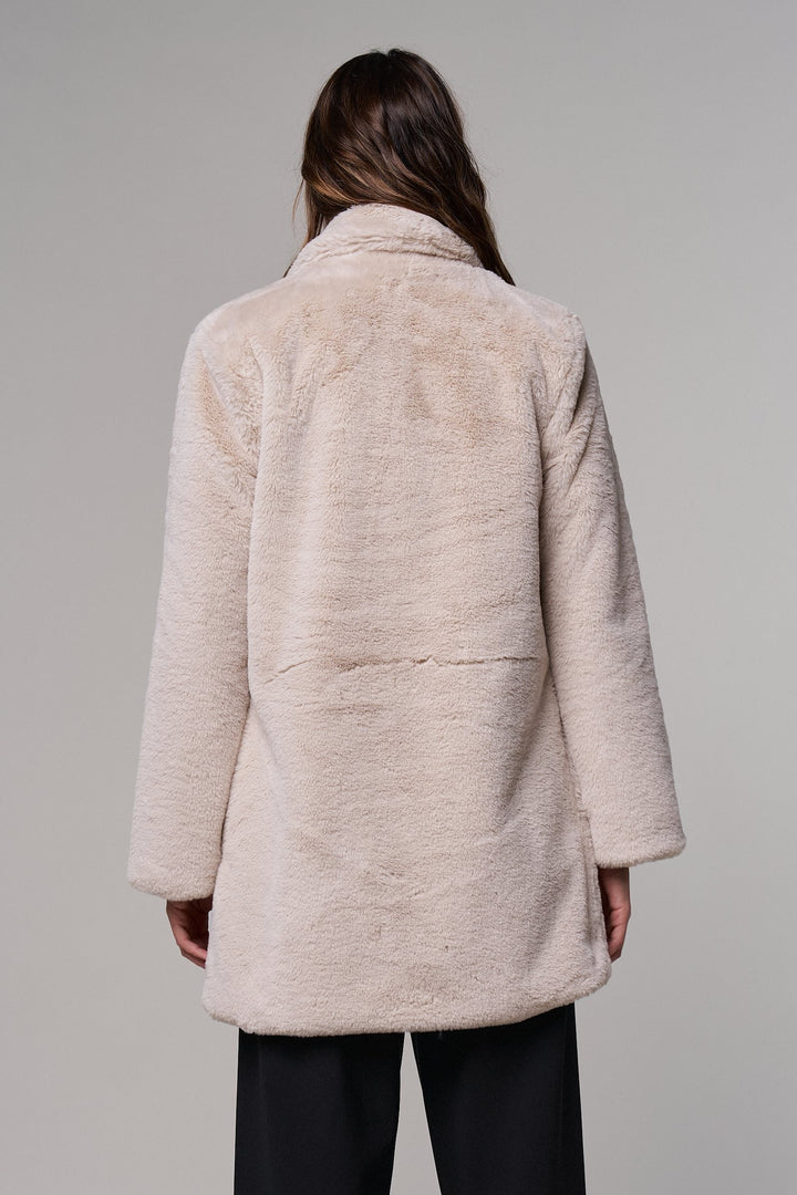 Winter Hush Faux Fur Coat in Tan - Women's Wholesale Coats | Trend Notes