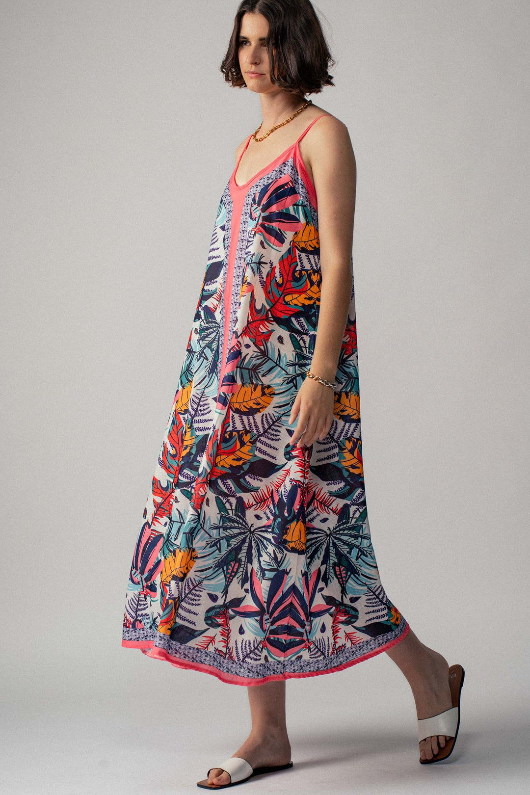 Bohemian Bloom Maxi Dress in Coral - Women's Wholesale Vacation Dresses | Trend Notes