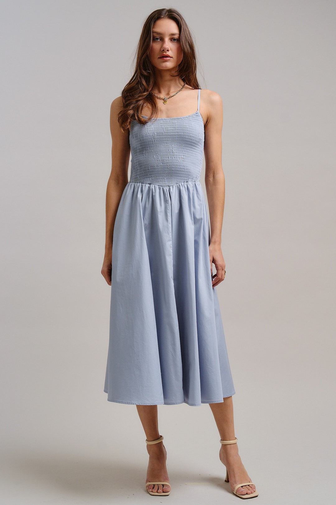 Sunny Escape Midi Dress in Dew Blue - Women's Wholesale Dresses | Trend Notes