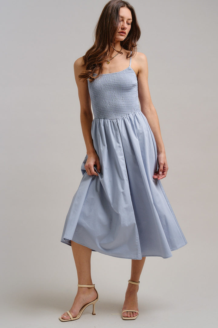 Sunny Escape Midi Dress in Dew Blue - Women's Wholesale Dresses | Trend Notes