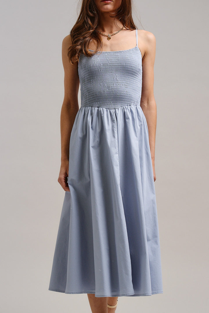 Sunny Escape Midi Dress in Dew Blue - Women's Wholesale Dresses | Trend Notes