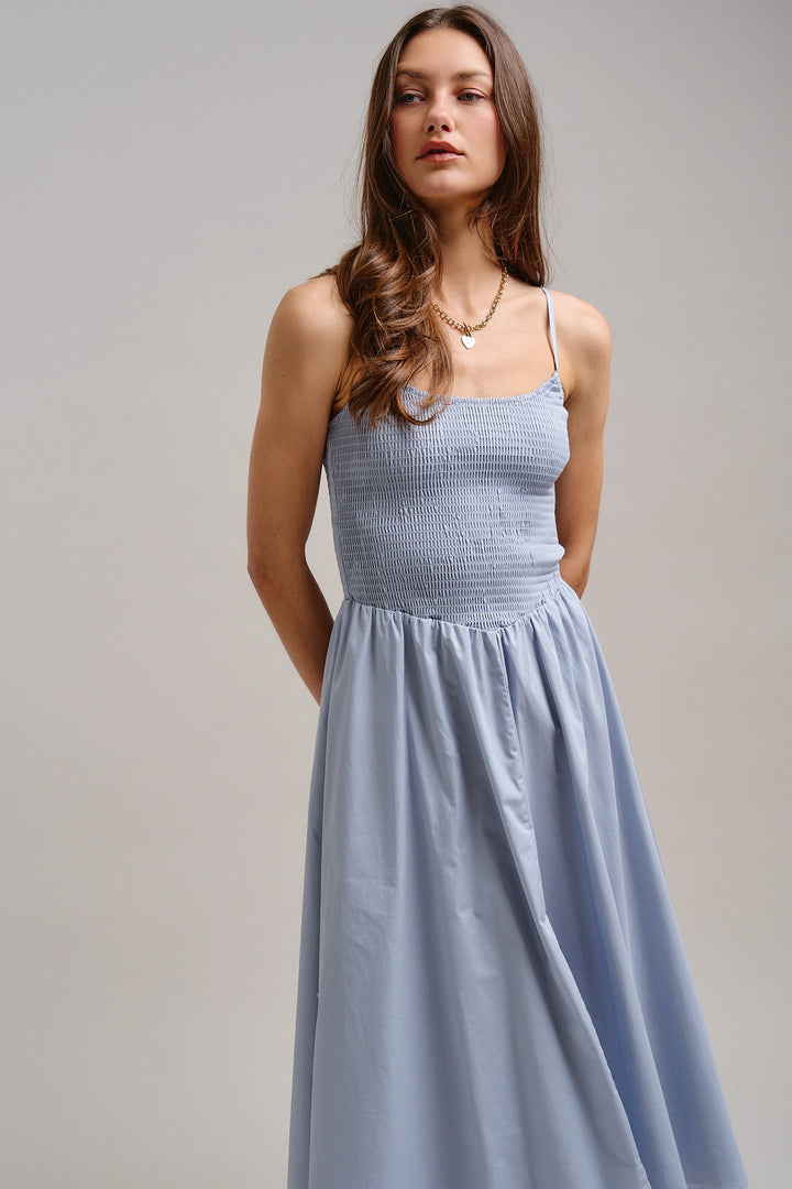 Sunny Escape Midi Dress in Dew Blue - Women's Wholesale Dresses | Trend Notes