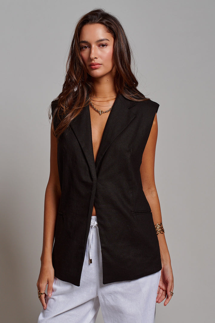 Riviera Tailored Vest in Black - Women's Wholesale Fashion | Trend Notes