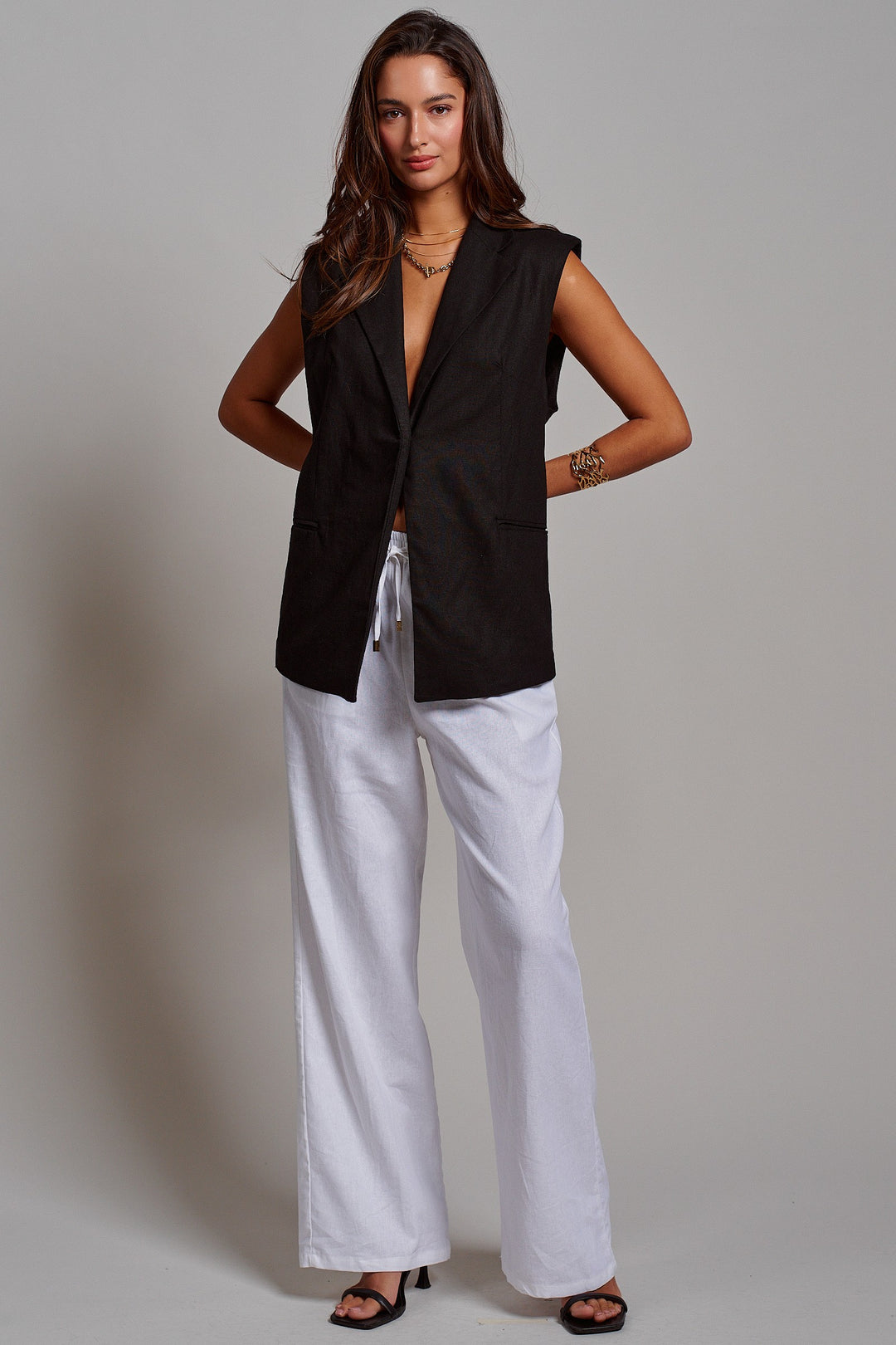 Riviera Tailored Vest in Black - Women's Wholesale Fashion | Trend Notes