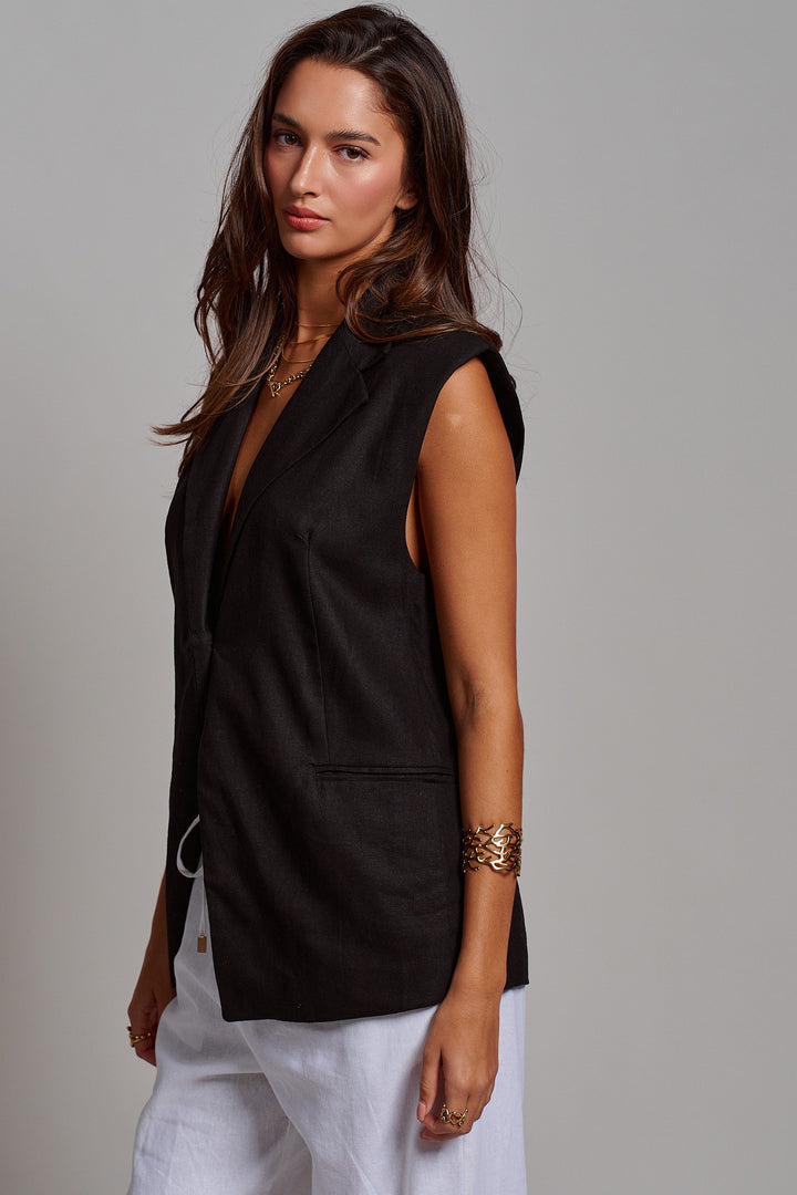 Riviera Tailored Vest in Black - Women's Wholesale Fashion | Trend Notes