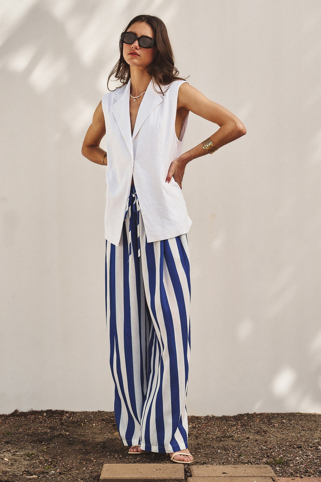 Riviera Tailored Vest in White - Women's Wholesale Fashion | Trend Notes