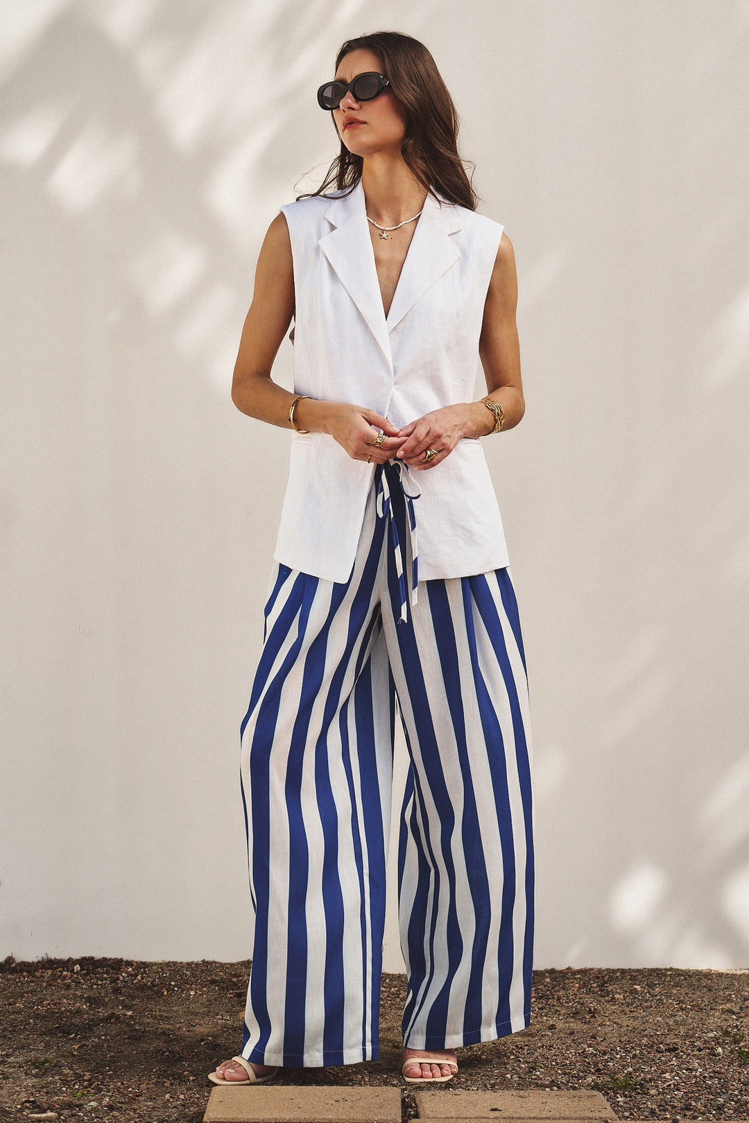 Riviera Tailored Vest in White - Women's Wholesale Fashion | Trend Notes