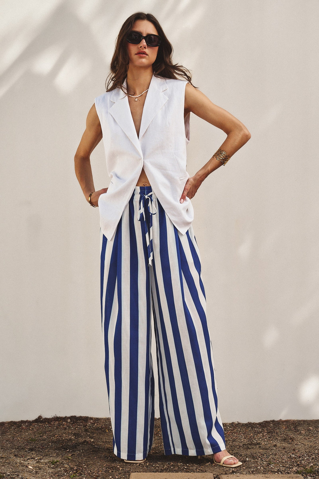 Riviera Tailored Vest in White - Women's Wholesale Fashion | Trend Notes