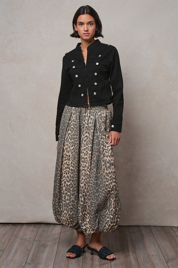 Cotton Stretch Military Button Jacket in Black - Women's Wholesale Jackets & Blazers | Trend Notes
