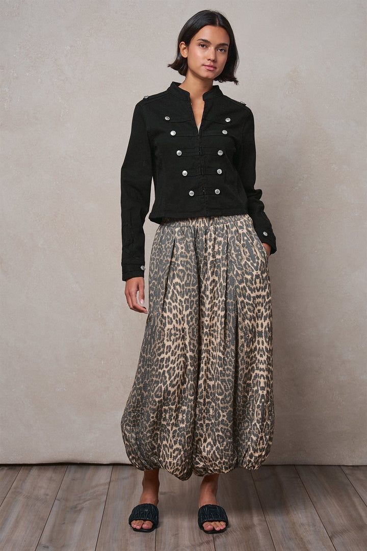 Cotton Stretch Military Button Jacket in Black - Women's Wholesale Jackets & Blazers | Trend Notes