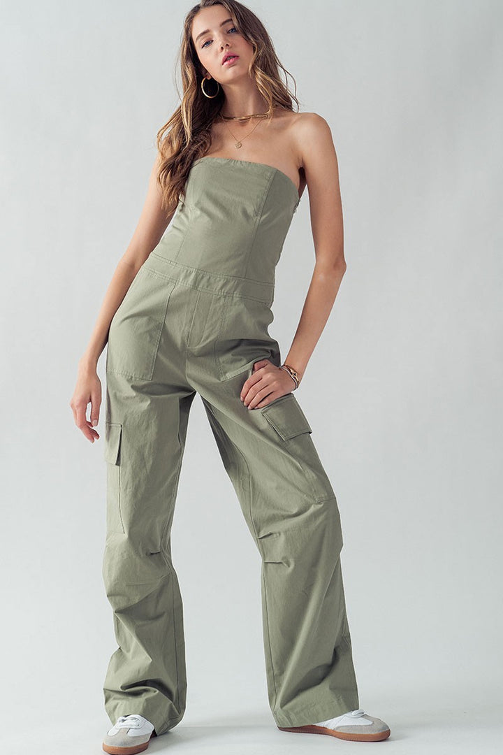 ANETTE ARTISANAL FLIGHT JUMPSUIT in Moss - Women's Wholesale Jumpsuits | Trend Notes