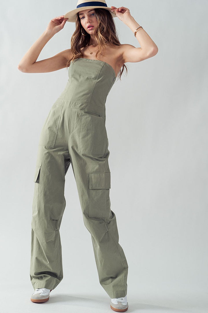 ANETTE ARTISANAL FLIGHT JUMPSUIT in Moss - Women's Wholesale Jumpsuits | Trend Notes