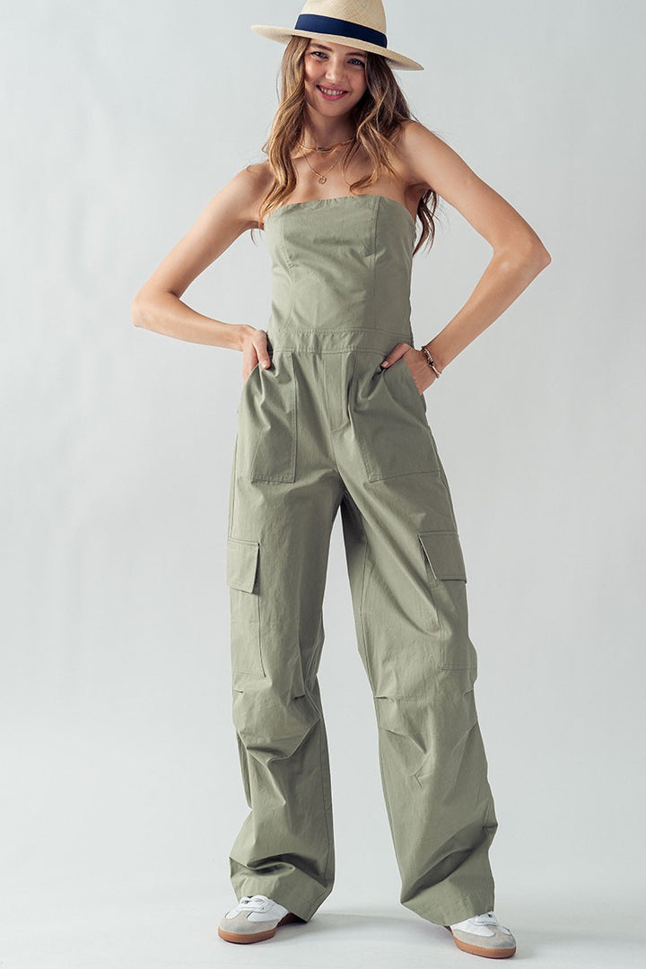ANETTE ARTISANAL FLIGHT JUMPSUIT in Moss - Women's Wholesale Jumpsuits | Trend Notes