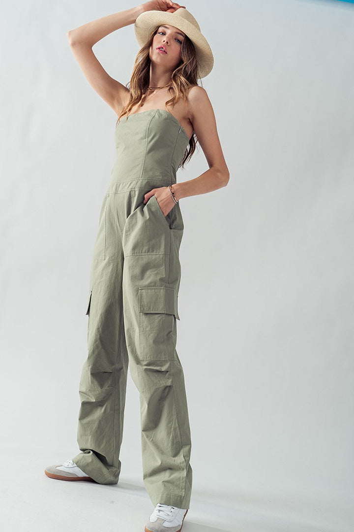 ANETTE ARTISANAL FLIGHT JUMPSUIT in Moss - Women's Wholesale Jumpsuits | Trend Notes
