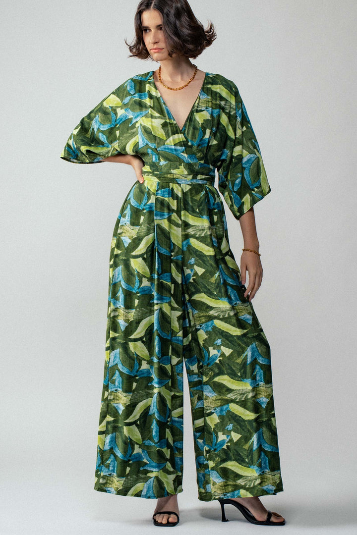 Relaxed Flora maxi jumpsuit in Green - Women's Wholesale Jumpsuits | Trend Notes