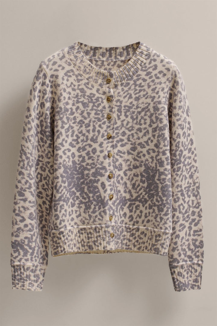 Muted Leopard Print Knit Button Cardigan in Leopard - Women's Wholesale Fashion | Trend Notes