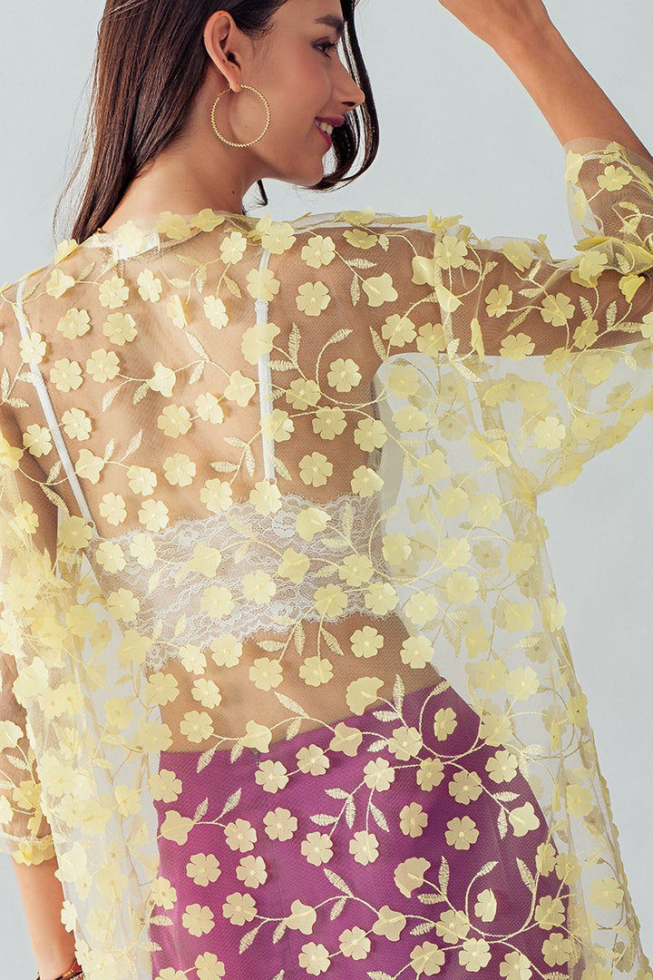 KATE HINT OF SKIN KIMONO in Yellow - Women's Wholesale Kimonos | Trend Notes