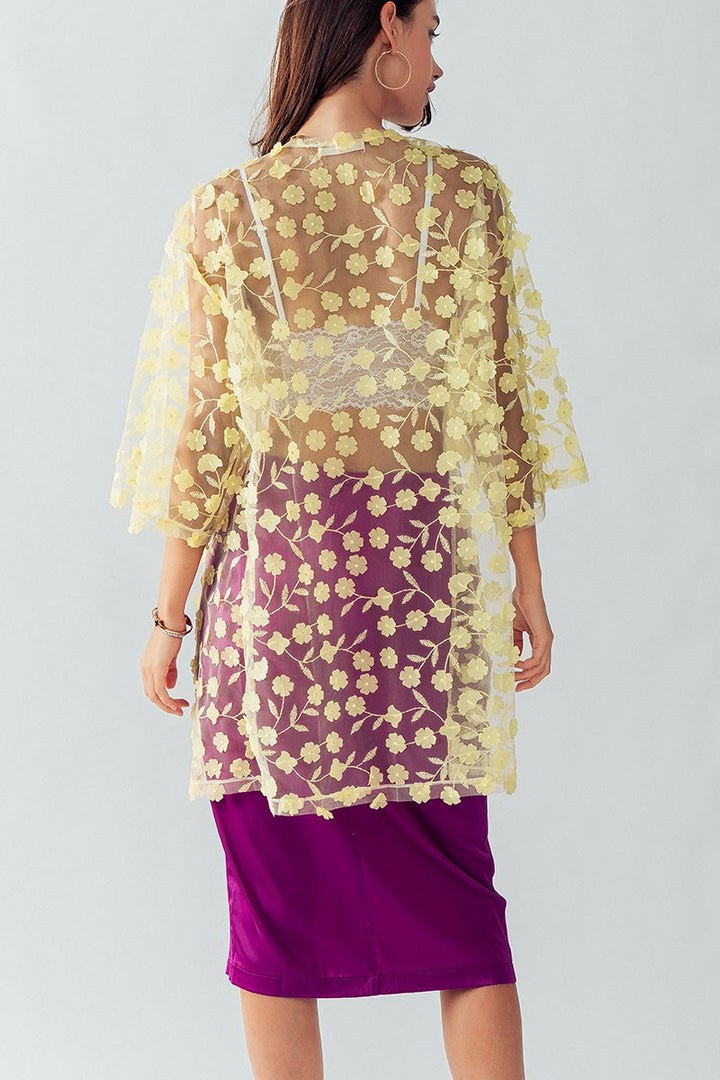 KATE HINT OF SKIN KIMONO in Yellow - Women's Wholesale Kimonos | Trend Notes