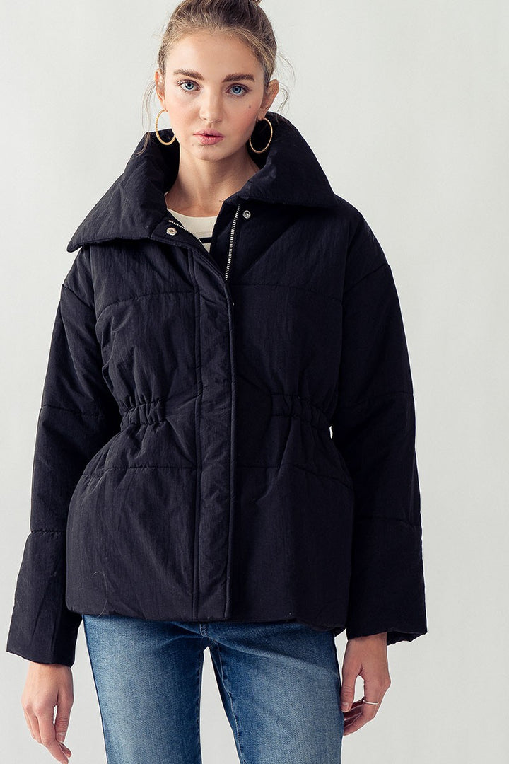 Urban Relaxed Fit Puffer Jacket in Black - Women's Wholesale Jackets & Blazers | Trend Notes