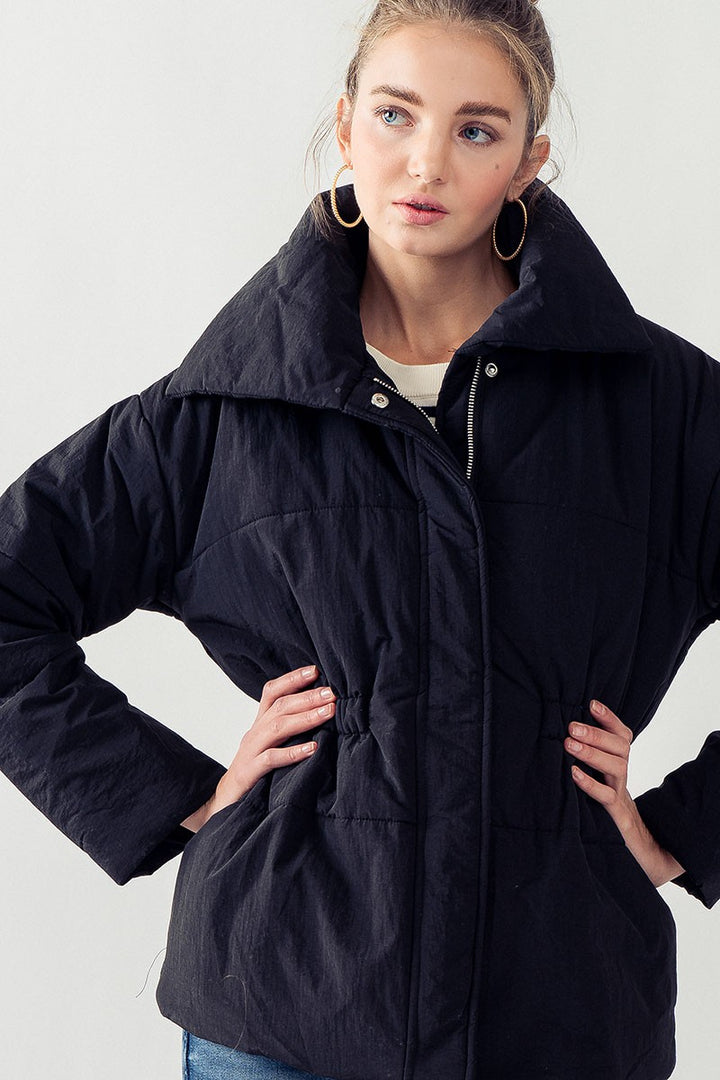Urban Relaxed Fit Puffer Jacket in Black - Women's Wholesale Jackets & Blazers | Trend Notes