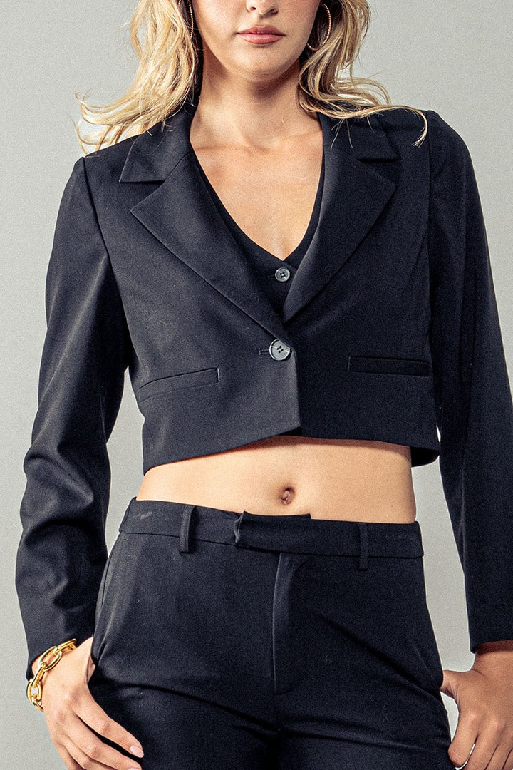 Prestige Power Blazer in Black - Women's Wholesale Jackets & Blazers | Trend Notes
