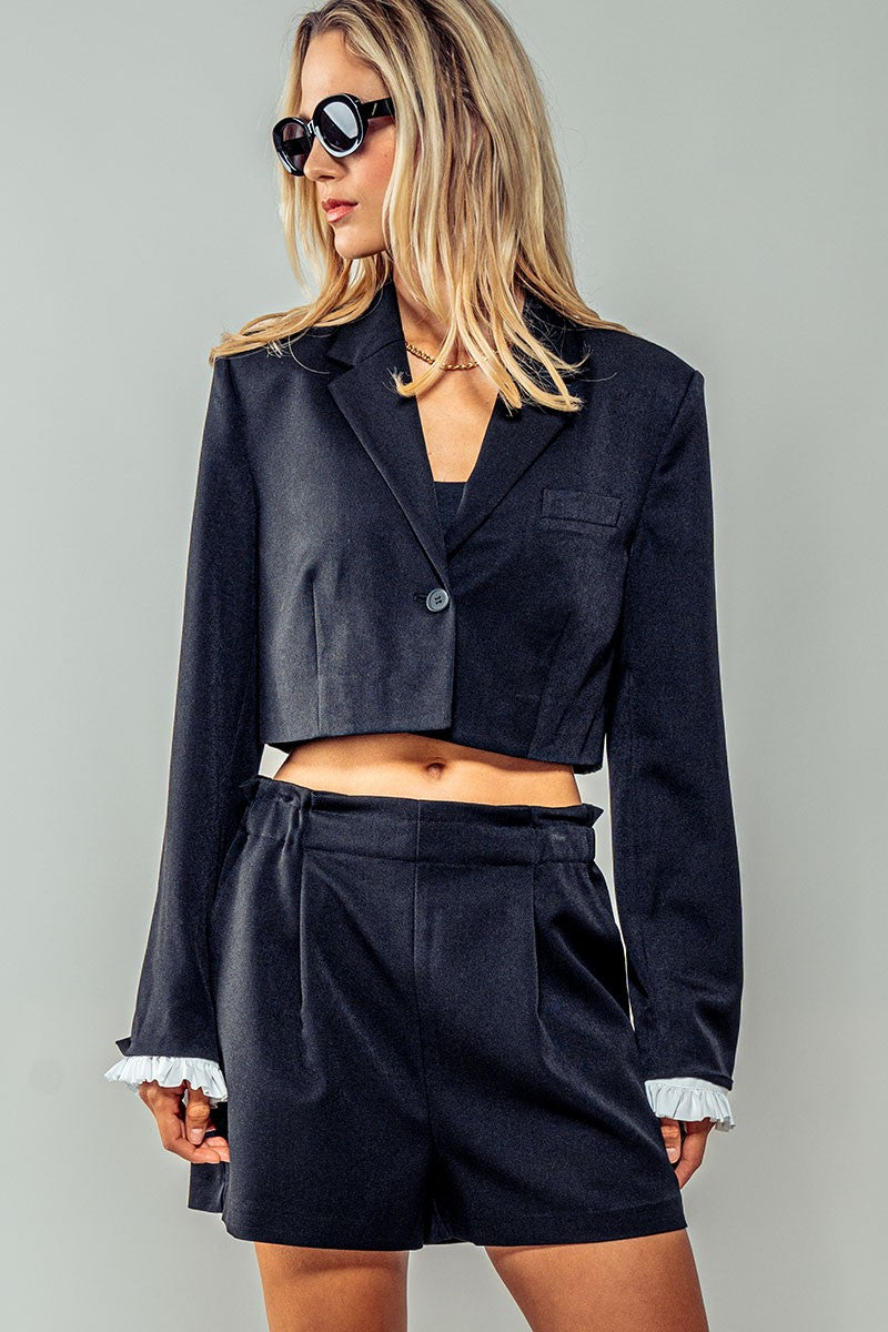 Chic Executive Blazer in Black - Women's Wholesale Jackets & Blazers | Trend Notes