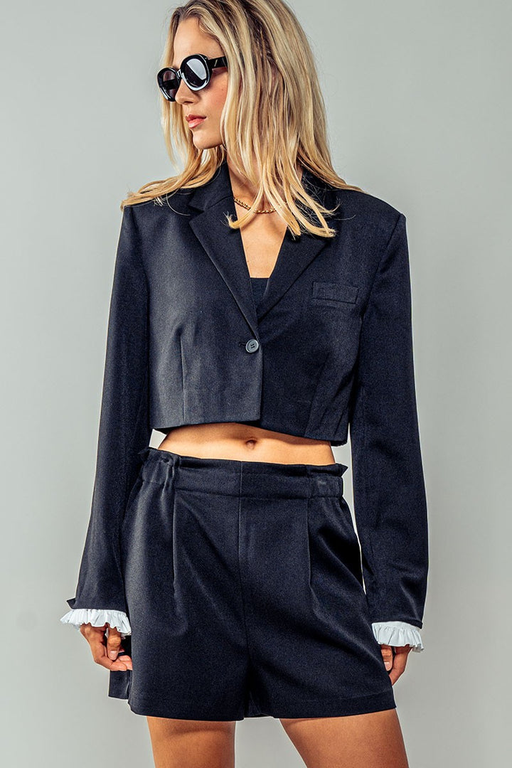 Chic Executive Blazer in Black - Women's Wholesale Jackets & Blazers | Trend Notes