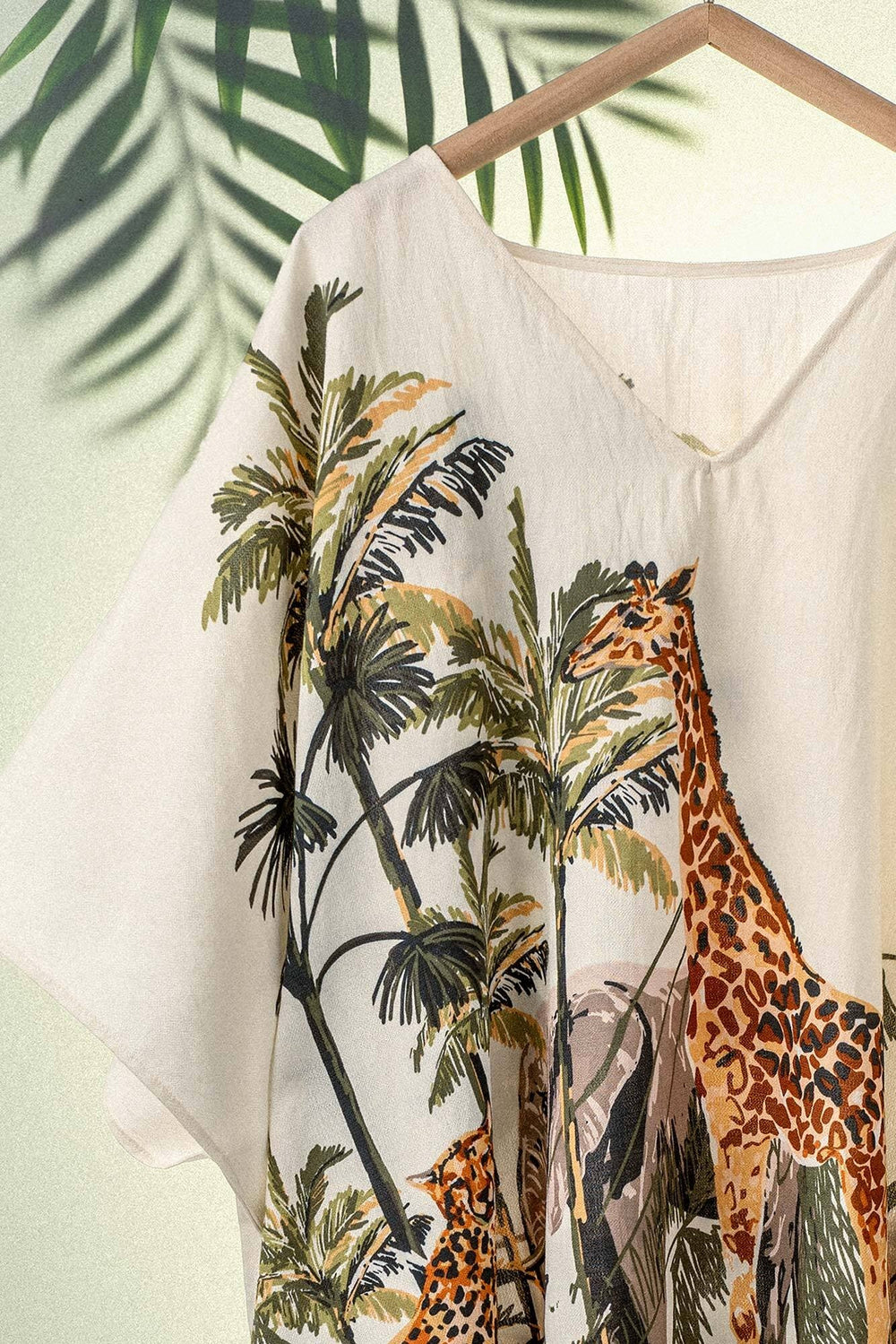 Safari Dreams Woven Poncho in Ivory - Women's Wholesale Kimonos | Trend Notes