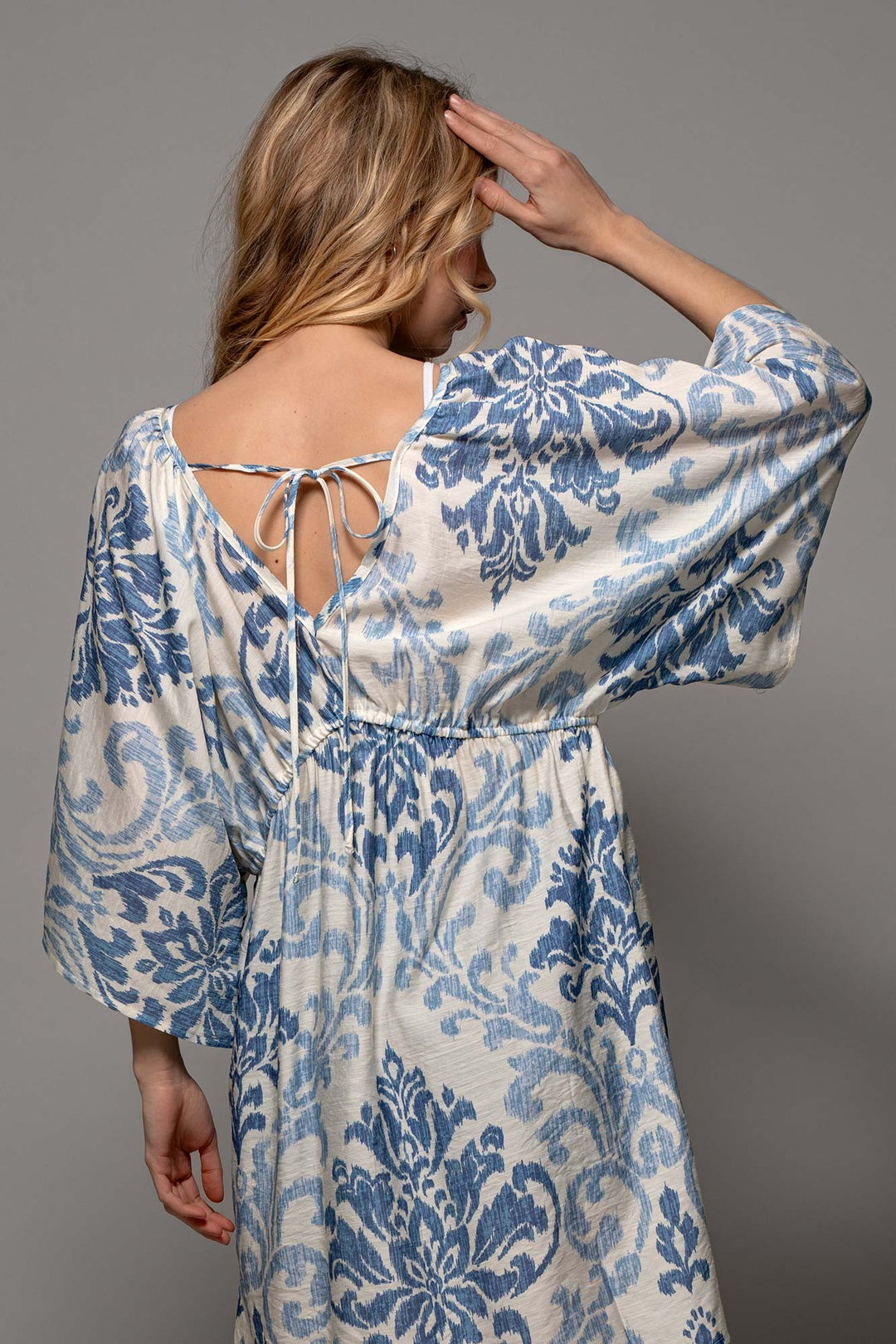 Porcelain Dreams Woven Dress in Blue - Women's Wholesale Cover-Ups & Throws | Trend Notes