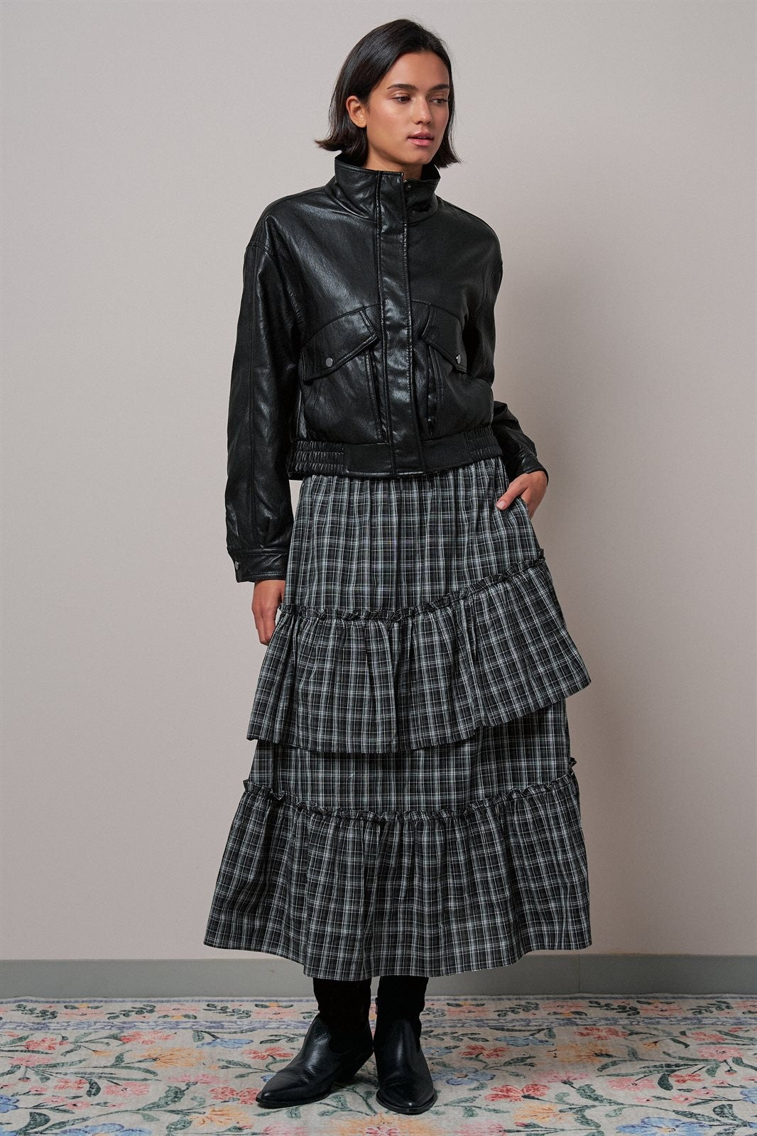 Fast Lane Faux Leather Bomber in Black - Women's Wholesale Jackets & Blazers | Trend Notes