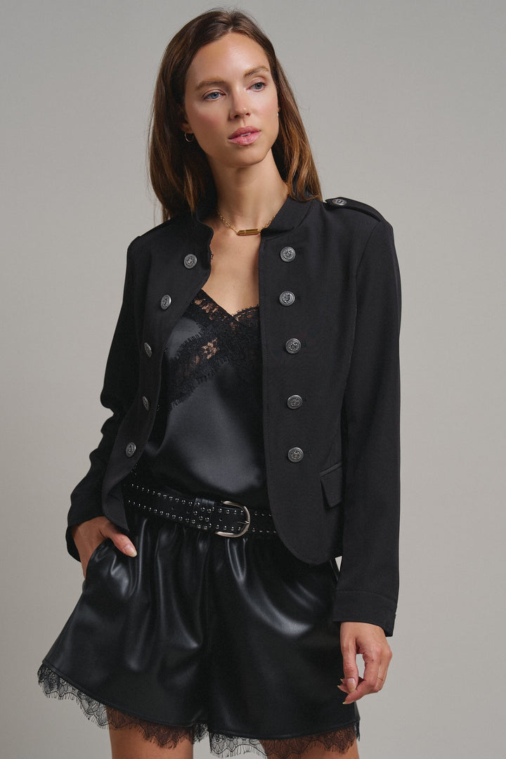Cadet Charm Napoleon Jacket in Black - Women's Wholesale Jackets & Blazers | Trend Notes
