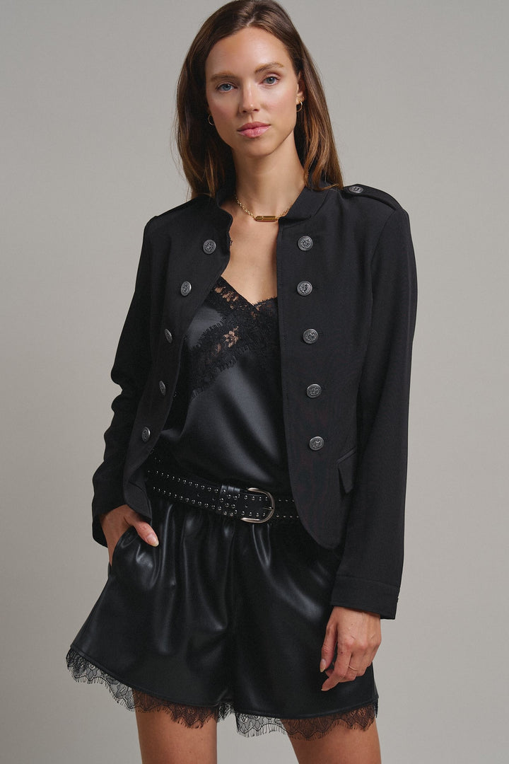 Cadet Charm Napoleon Jacket in Black - Women's Wholesale Jackets & Blazers | Trend Notes
