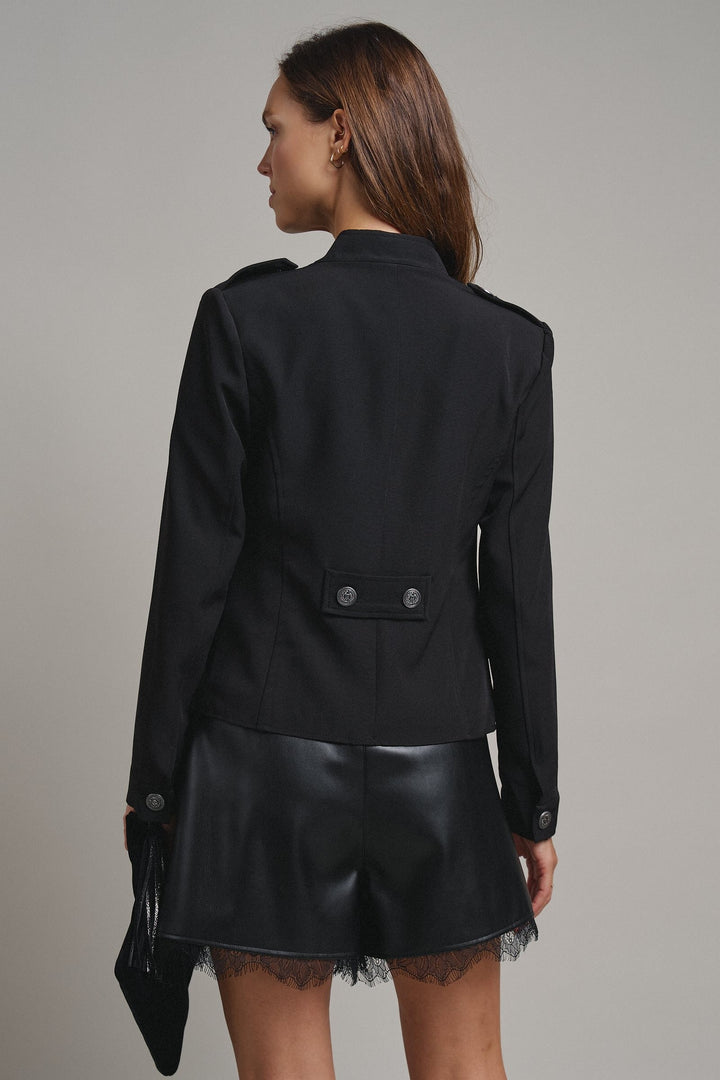 Cadet Charm Napoleon Jacket in Black - Women's Wholesale Jackets & Blazers | Trend Notes