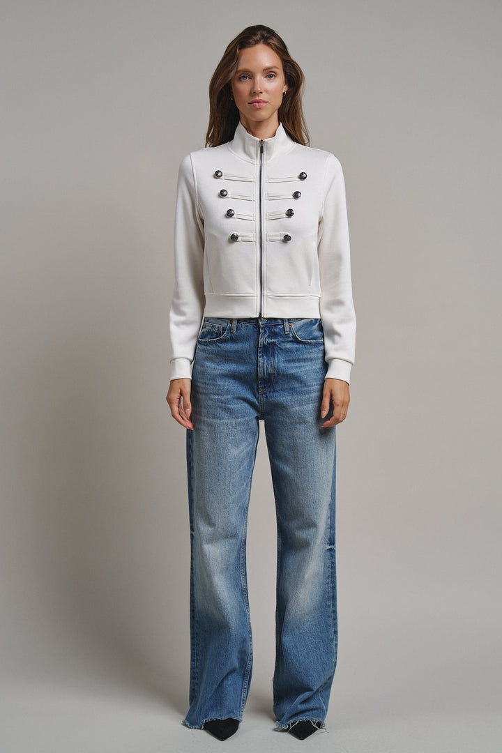 Cadet Charm Napoleon Zip Jacket in Pink Stone - Women's Wholesale Jackets & Blazers | Trend Notes