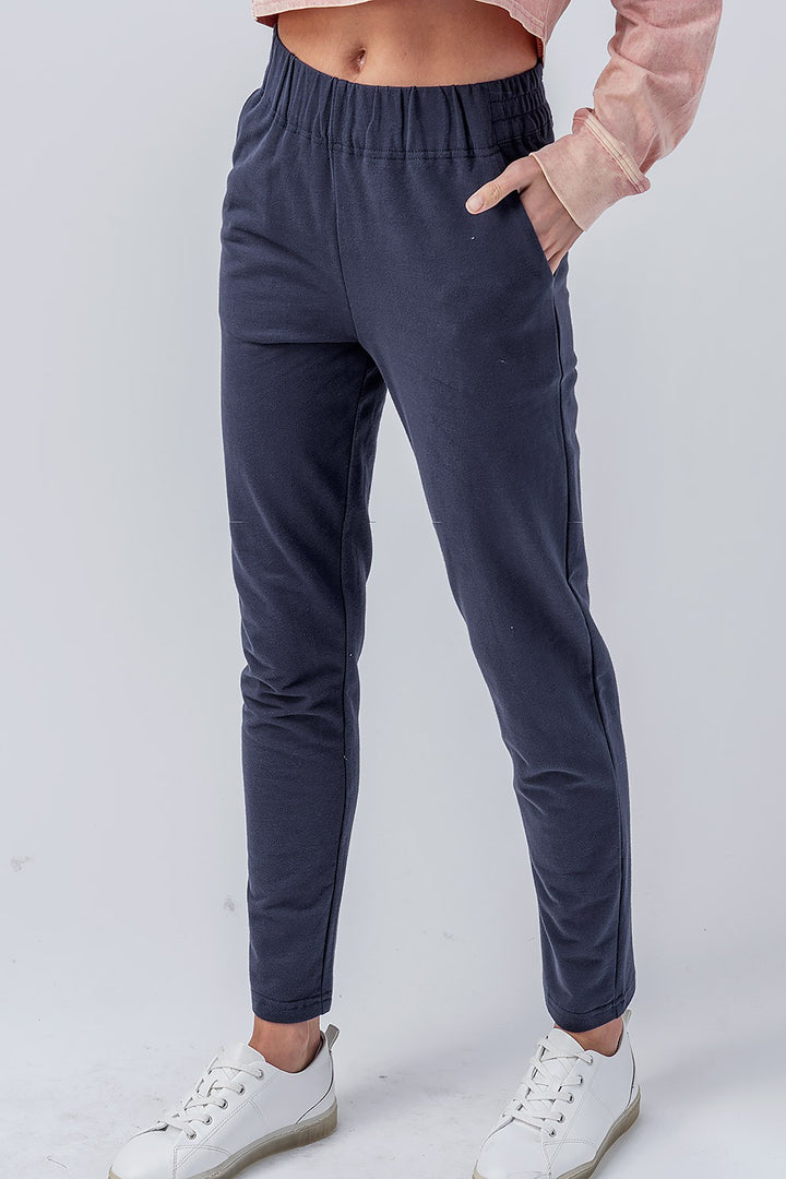 Relaxed Fit Lounge Pants in Navy - Women's Wholesale Casual Pants | Trend Notes