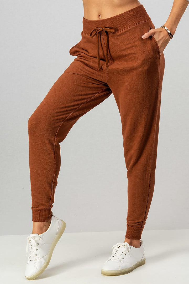 Relaxed Day Jogger with Drawstring Waist in Hazel - Women's Wholesale Casual Pants | Trend Notes